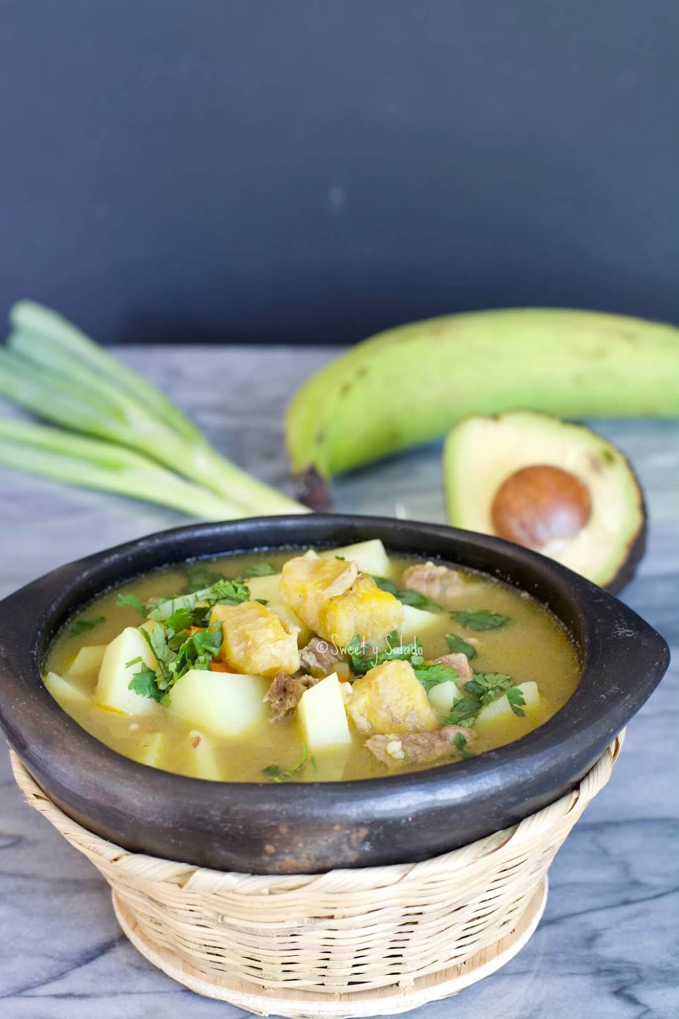 Colombian plantain soup or sopa de platano is a  Colombian food you'll love if you're from the Caribbean