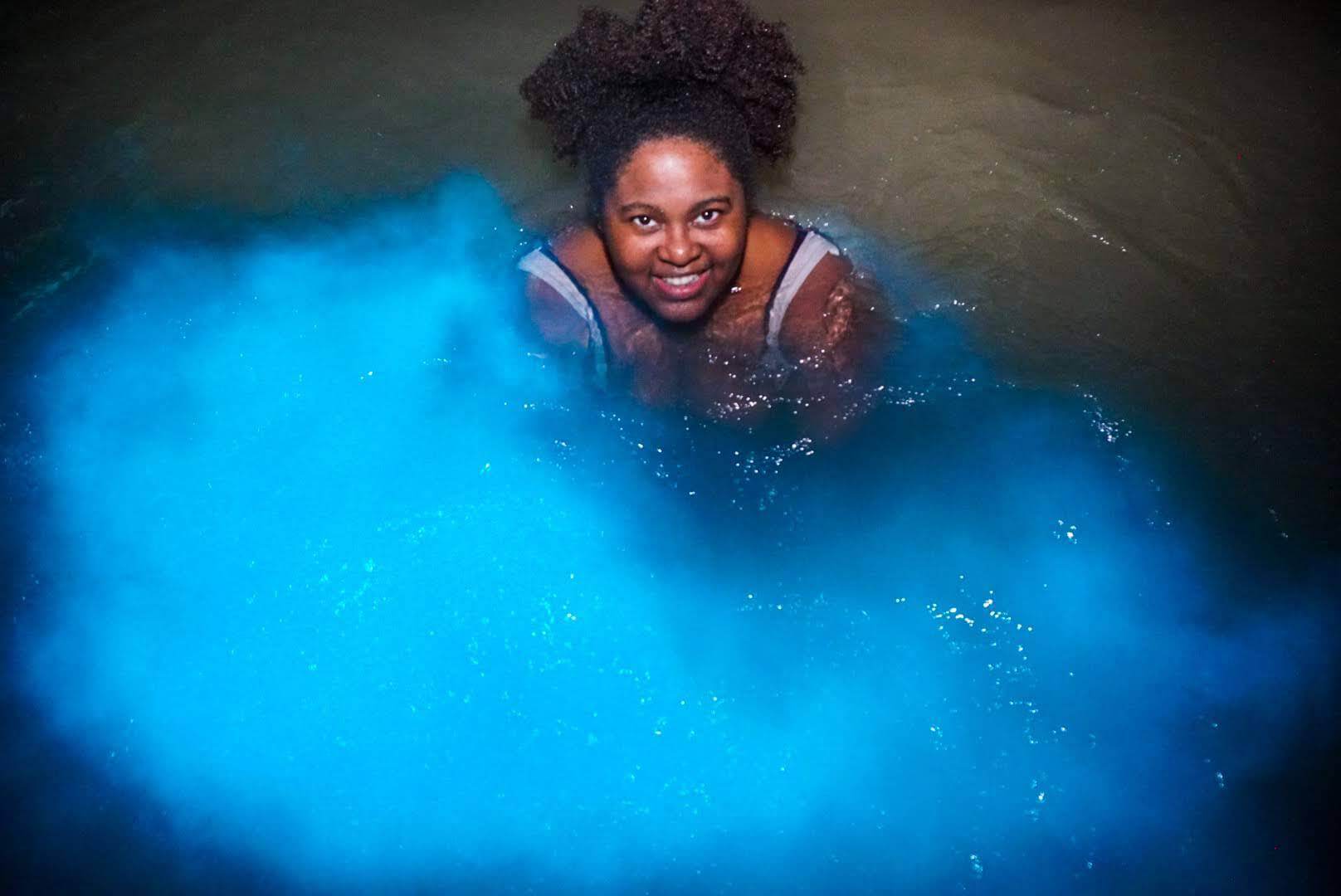 Swimming in the Luminous Lagoon at night, Falmouth, Jamaica